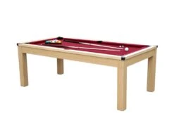 Table Transformable - Billard & Ping-pong BALTHAZAR - 213*112*81.5cm - Rouge -Mobilier De Restaurant billard 406161