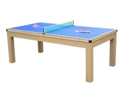 Table Transformable - Billard & Ping-pong BALTHAZAR - 213*112*81.5cm - Rouge -Mobilier De Restaurant billard 406187
