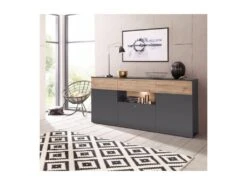 Buffet 3 Portes 3 Tiroirs 195 Cm - MARBELLA -Mobilier De Restaurant buffet 10024843