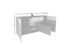Buffet 3 Portes 3 Tiroirs 195 Cm - MARBELLA -Mobilier De Restaurant buffet 10024847