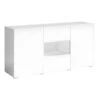 Buffet Design 140cm Pour Salon Couleur Blanc Brillant Collection PAROS.
