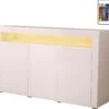 Buffet LED "Bogota" - 155 X 40 X 92 Cm - Blanc Laqué