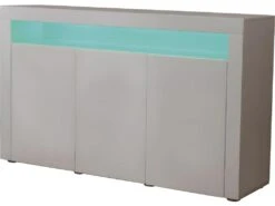 Buffet LED "Bogota" - 155 X 40 X 92 Cm - Blanc Laqué -Mobilier De Restaurant buffet 10586971