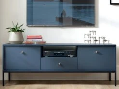 Ensemble Buffet Et Meuble TV Bleu - Séjour Contemporain BOGDAN -Mobilier De Restaurant buffet 10899013