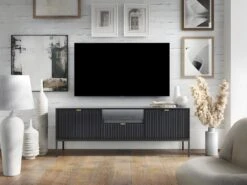 Ensemble Buffet Et Meuble TV Noir - Séjour Contemporain LIOUBA -Mobilier De Restaurant buffet 10902767