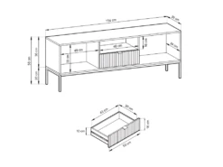 Ensemble Buffet Et Meuble TV Noir - Séjour Contemporain LIOUBA -Mobilier De Restaurant buffet 10902769
