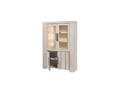 Argentier 4 Portes Chêne Blanchi à LEDs - LIERRE -Mobilier De Restaurant buffet 11127655
