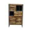 Armoire 3 Portes, 3 Niches Bois/Metal - JINK