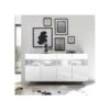 Buffet 4 Portes Laqué Blanc à LEDs - TARENTE N°1