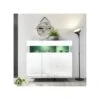 Buffet 3 Portes Laqué Blanc à LEDs - TARENTE N°2