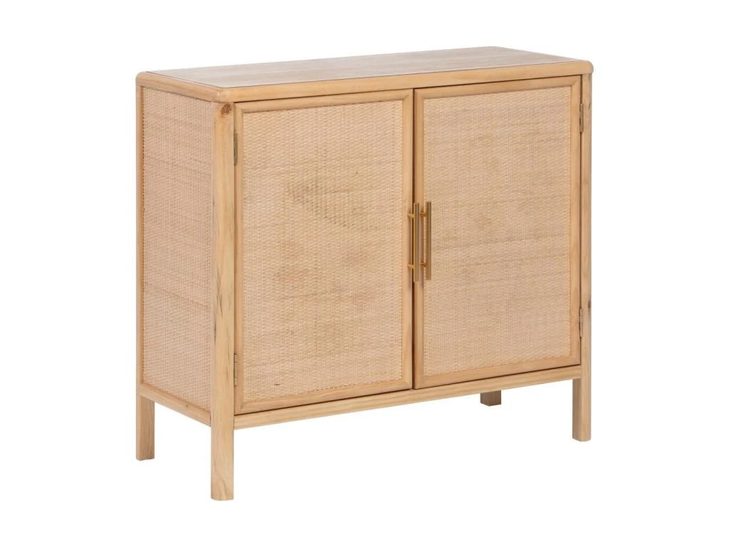 Buffet 2 Portes Bois Naturel - CHRISTINA 1 Buffet 2 Portes Bois Naturel - CHRISTINA