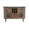 Buffet 2 Portes, 6 Niches, 2 Tiroirs Bois/Metal - JINK