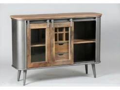 Buffet 2 Portes, 6 Niches, 2 Tiroirs Bois/Metal - JINK 7 Buffet 2 Portes, 6 Niches, 2 Tiroirs Bois/Metal - JINK -Mobilier De Restaurant buffet 11133903