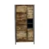 Armoire 4 Portes, 2 Niches, 1 Tiroir Bois/Metal - JINK