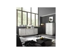 Buffet 4 Portes Marbre Blanc - BURANO -Mobilier De Restaurant buffet 12602601