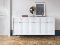 Buffet Avec 3 Portes Et 3 Tiroirs - Blanc - LIOUBA De Pascal MORABITO