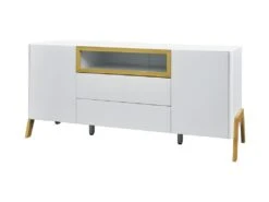 Buffet 2 Portes 2 Tiroirs - Niche De Rangement - Bois - L 175 X P 40 X H 75 - ERZA -Mobilier De Restaurant buffet 13013337