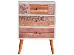 Meuble En Noyer Blanc Avec Panneau De Particules 100% Mélaminé. 50x68x35