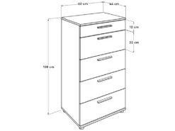 Buffet Meuble Sonoma Avec 100% Aggloméré Plaqué En Mélamine. 60x108x44 -Mobilier De Restaurant buffet 13047715