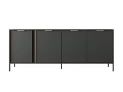 Buffet Avec 4 Portes - Anthracite Et Doré - PAVELI -Mobilier De Restaurant buffet 13387905