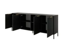 Buffet Avec 4 Portes - Anthracite Et Doré - PAVELI -Mobilier De Restaurant buffet 13387911