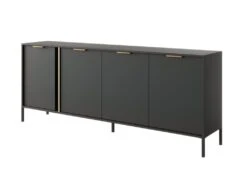 Buffet Avec 4 Portes - Anthracite Et Doré - PAVELI -Mobilier De Restaurant buffet 13387913