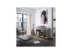 Meuble De Rangement 1 Tiroir Noir/Bois - CHICALA -Mobilier De Restaurant buffet 13962371