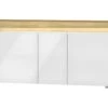 Buffet 3 Portes LED Inclus Teo Blanc Et Bois