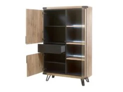 Argentier 3 Portes Chêne Miel/Métal - ANGELE 5 Argentier 3 Portes Chêne Miel/Métal - ANGELE -Mobilier De Restaurant buffet 14340955