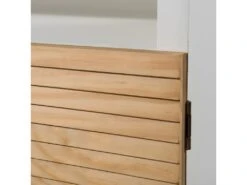 ISIDORE - Buffet 2 Portes Bois Clair Et Blanc -Mobilier De Restaurant buffet 14652425