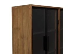 ALIDA - Buffet 4 Portes Vitrées 6 étagères 1 Niche -Mobilier De Restaurant buffet 14656097