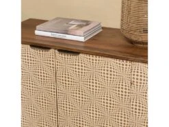 ALIX - Buffet En Bois De Manguier 4 Portes Motifs Ethniques -Mobilier De Restaurant buffet 14668171