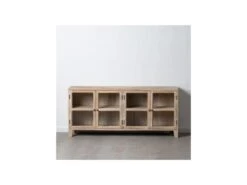 Buffet 4 Portes Bois Blanc/Verre - TAGA