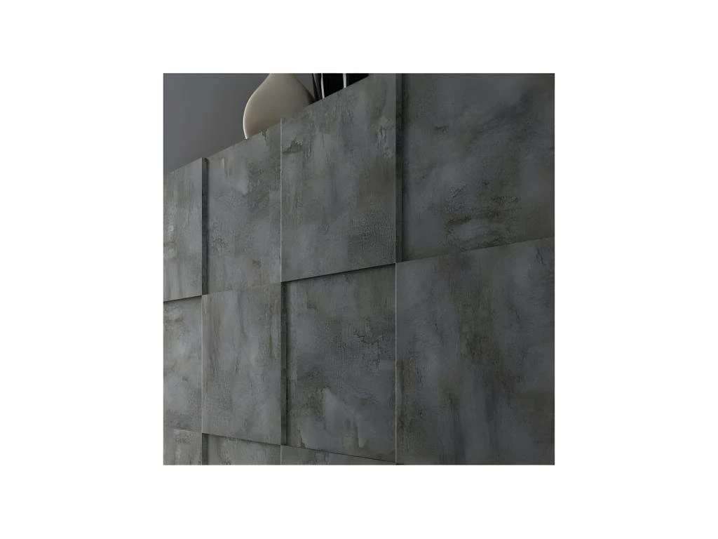 Buffet 2 Portes 4 Tiroirs Béton Ciré Foncé - TICATO 5 Buffet 2 Portes 4 Tiroirs Béton Ciré Foncé - TICATO – Image 5