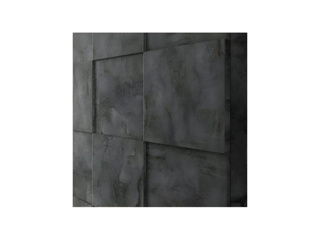 Buffet 2 Portes 4 Tiroirs Béton Ciré Foncé - TICATO 6 Buffet 2 Portes 4 Tiroirs Béton Ciré Foncé - TICATO – Image 6