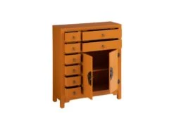 Meuble D'entrée 2 Portes, 8 Tiroirs Orange Meuble Chinois - PEKIN -Mobilier De Restaurant buffet 17623963