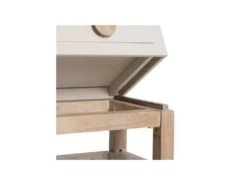 Meuble D'entrée 3 Tiroirs 2 Portes 1 Niche Bois/Taupe - ADRIANA -Mobilier De Restaurant buffet 17635499