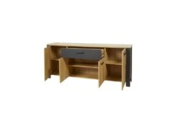 Buffet 4 Portes 1 Tiroir Chêne Naturel/Noir- ARTEMIS 8 Buffet 4 Portes 1 Tiroir Chêne Naturel/Noir- ARTEMIS -Mobilier De Restaurant buffet 17635511