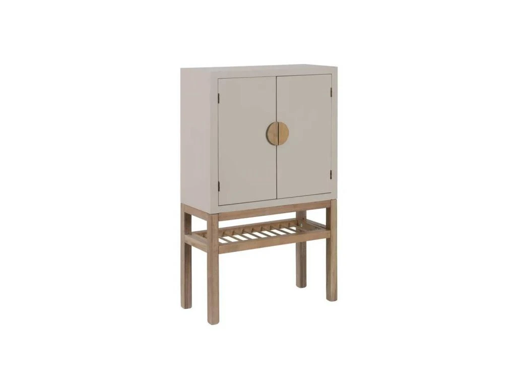 Armoire De Salon 2 Portes 1 Niche Bois/Taupe - ADRIANA 1 Armoire De Salon 2 Portes 1 Niche Bois/Taupe - ADRIANA