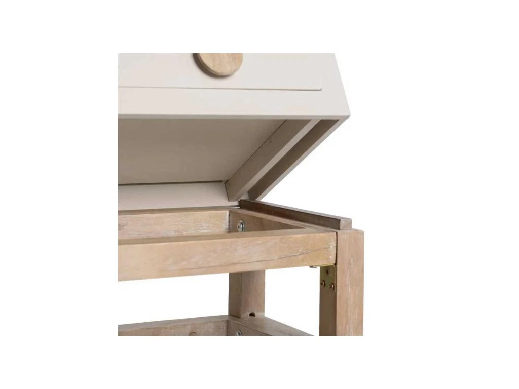 Armoire De Salon 2 Portes 1 Niche Bois/Taupe - ADRIANA 4 Armoire De Salon 2 Portes 1 Niche Bois/Taupe - ADRIANA – Image 4