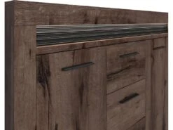 Buffet 2 Portes 3 Tiroirs LED Inclus Caleb Bois -Mobilier De Restaurant buffet 17671723