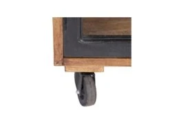 Buffet 4 Portes Vitrées Bois/Noir - JUPLO -Mobilier De Restaurant buffet 17788439