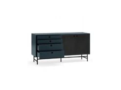 Buffet 2 Portes 4 Tiroirs Bleu/Noir - TEULAT PUNTO 10 Buffet 2 Portes 4 Tiroirs Bleu/Noir - TEULAT PUNTO -Mobilier De Restaurant buffet 18001041