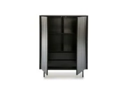 Meuble D'entrée 2 Portes 2 Tiroirs Noir - TEULAT SIERRA -Mobilier De Restaurant buffet 18001411