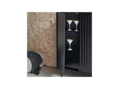 Meuble D'entrée 2 Portes 2 Tiroirs Noir - TEULAT SIERRA -Mobilier De Restaurant buffet 18001413