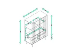 Meuble D'entrée 2 Portes 2 Tiroirs Noir - TEULAT SIERRA -Mobilier De Restaurant buffet 18001417