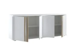 Buffet 4 Portes Blanc Laqué/ Chêne Doré - STAIN -Mobilier De Restaurant buffet 18316731