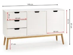 Buffet Baku 3 Tiroir Y 2 Porte Blanc, Pin Massif, Longueur 140 Cm 9 Buffet Baku 3 Tiroir Y 2 Porte Blanc, Pin Massif, Longueur 140 Cm -Mobilier De Restaurant buffet 18369795