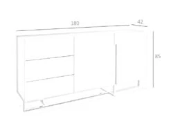 Buffet En Bois Blanc Et Acier Chromé 3051 ANGEL CERDA 14 Buffet En Bois Blanc Et Acier Chromé 3051 ANGEL CERDA -Mobilier De Restaurant buffet 18423779