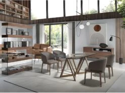 Buffet En Bois De Noyer Et Gris 3226 ANGEL CERDA -Mobilier De Restaurant buffet 18423953